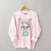 Sweat-shirt Oeufs de lapin de Pâques Joyeuses