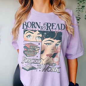 Born To Read Bookish Funny Dark Romance T-shirt