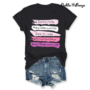 Inspirational Letter Print T-shirt