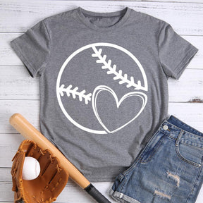 Baseball Love Heart T-shirt