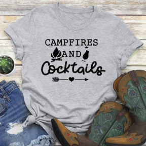 Campfires And Cocktails Hiking T-shirt