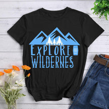 Explore The Wilderness Mountain Hiking T-shirt