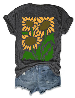 T-shirt Boho Tournesol