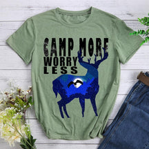 Camp More Worry Less Hiking T-shirt