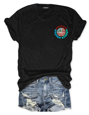 Smiling American Flag T-shirt