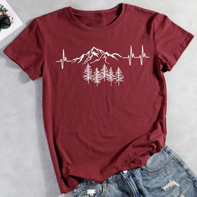 Heartbeat For Mountains Hiking T-shirt