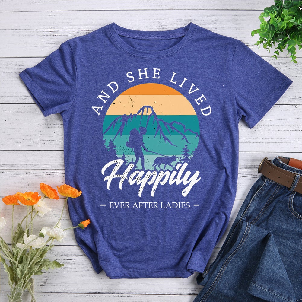 And She Lived Happily Ever After Ladies T-shirt