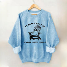 It Is What It Is And It Is Not Great Funny Raccoon Sweatshirt