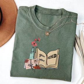 Grow Your Mind Book Lover T-shirt