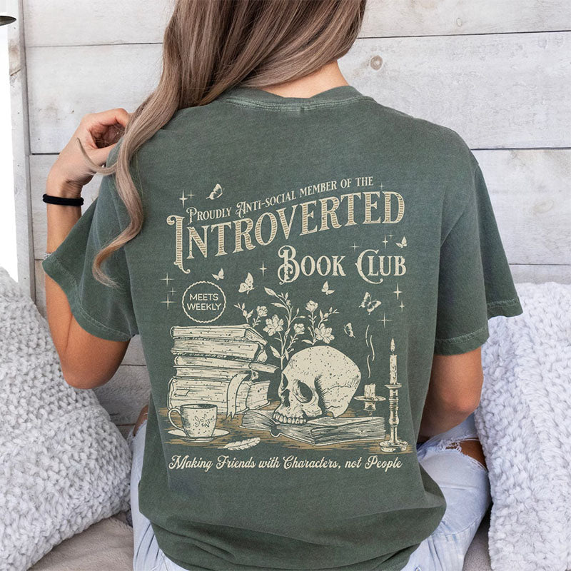 Introverted Reading Book Club T-shirt