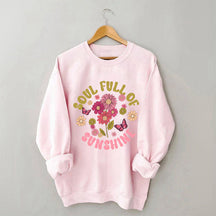 Soul Full of Sunshine Sweat-shirt à fleurs mignonnes