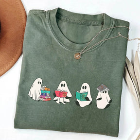 Bookish Ghost Book Reader T-shirt