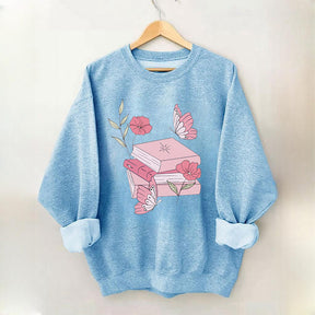 Floral Butterfly Book Lover Sweatshirt