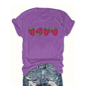 Strawberry Print T-shirt