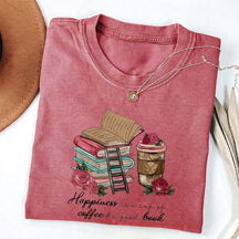 Happiness Is A Cup Of Coffee & A Good Book T-shirt