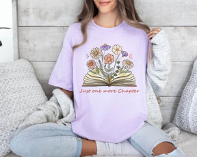 Just One More Chapter Flower Book T-shirt