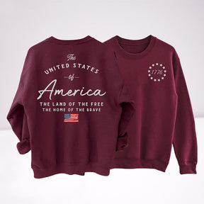 The Land of the Free The Home of the Brave Crewneck Sweatshirt