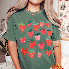 Strawberry Botanical Aesthetic T-shirt