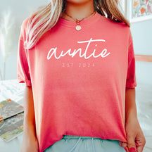 Cool Auntie Letter Print T-shirt