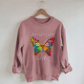 Que ce soit le sweat-shirt papillon