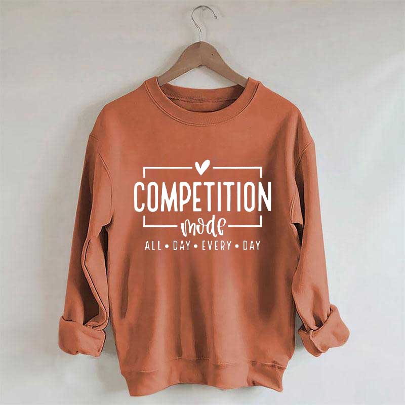 Sweat-shirt imprimé lettre Competition Mode