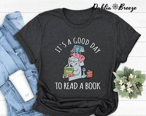 Its A Good Day To Read Funny Piggie Elephant T-shirt