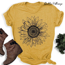 T-shirt tendance imprimé tournesol