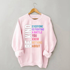 Be Kind Letter Print Sweatshirt