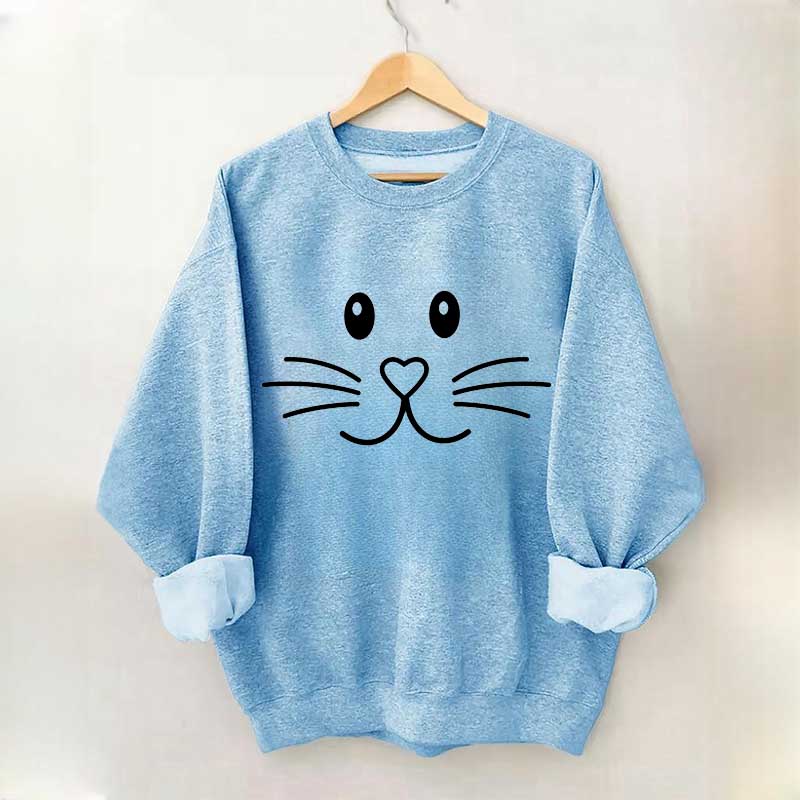 Happy Easter Bunny Face Sweatshirt