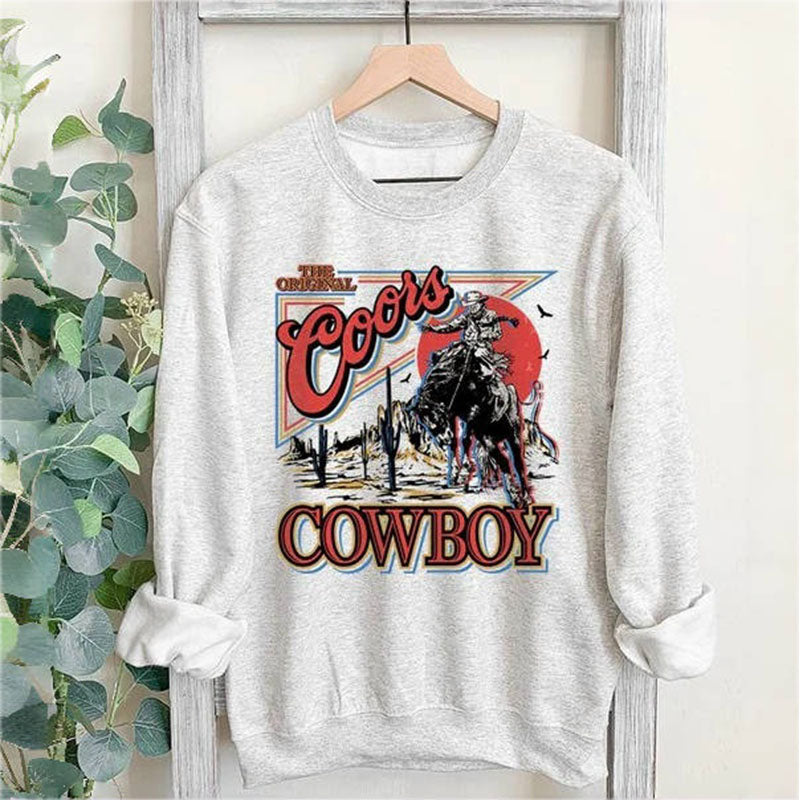 Sweat-shirt cowboy western Coors