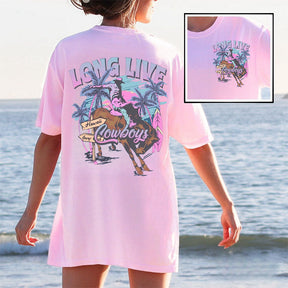 Trendy Western Cowboy Long Live Summer T-shirt