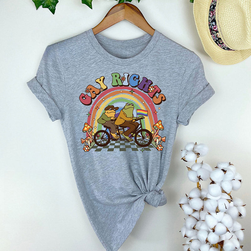 Funny Frog And Toad Rainbow T-shirt