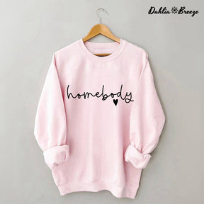 Homebody Trendy Letter Print Sweatshirt