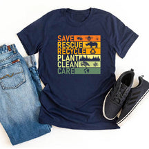 T-shirt Recyclage environnemental Sauvez la planète