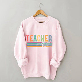 Retro Teacher Life Back to School Sweatshirt