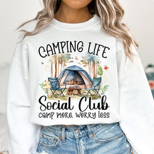 Retro Summer Camping Social Club Sweatshirt