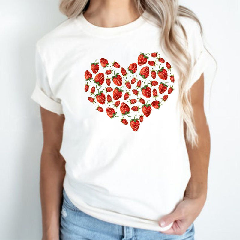 Strawberry Heart Fruit Lover T-shirt