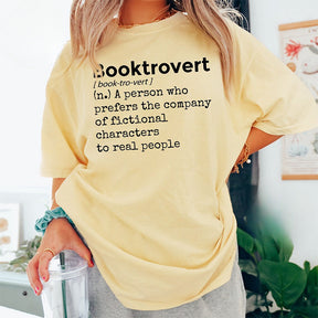 Booktrovert Definition Funny Book Lover T-shirt