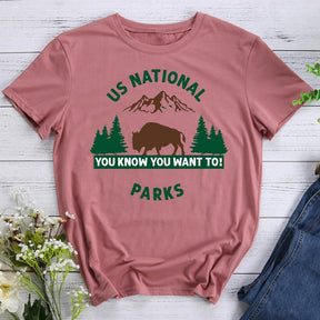 Funny Outdoors National Parks Hiking T-shirt