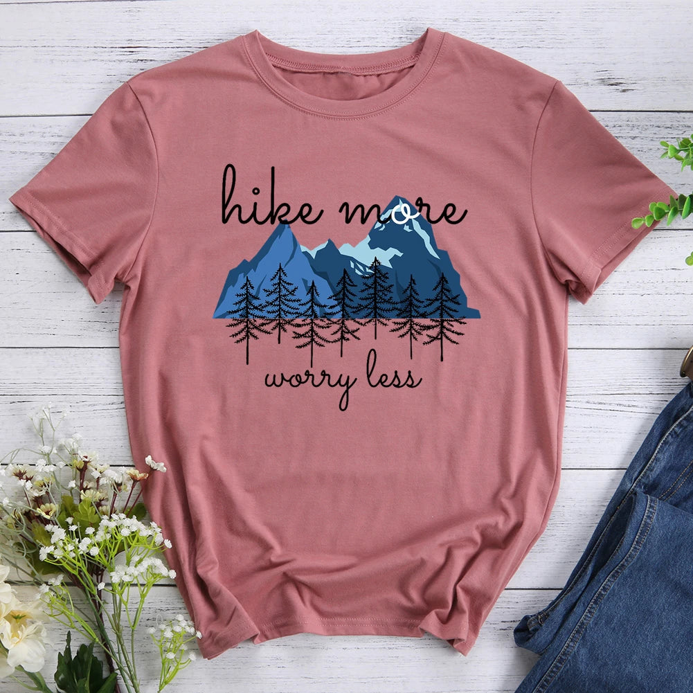 Hike More Worry Less Hiking T-shirt