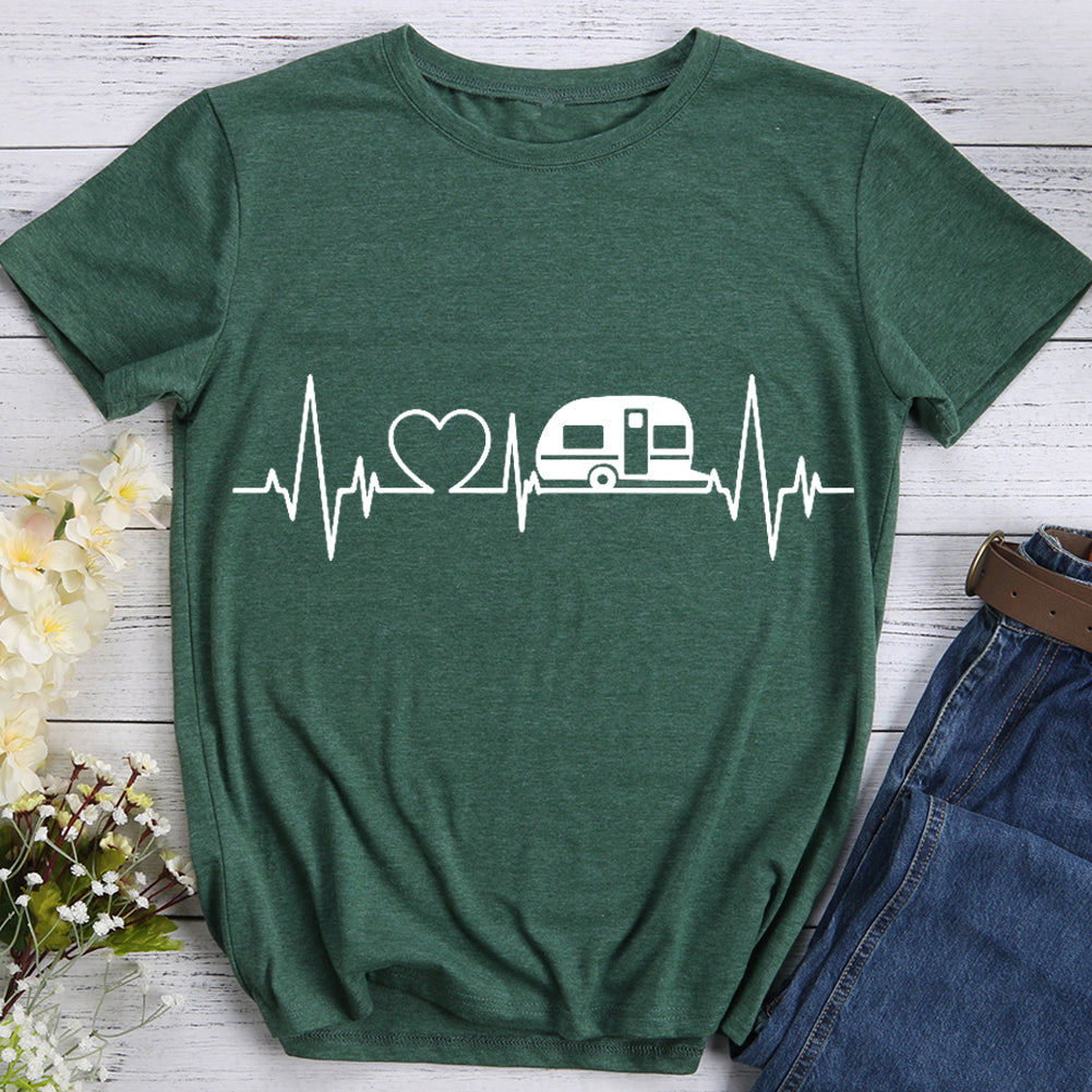 Heartbeat For Camping Hiking T-shirts