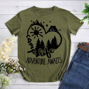 Camp Life Adventure Awaits T-shirt