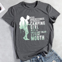 Camping Girl Hiking T-shirt