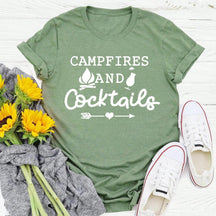 Campfires And Cocktails Hiking T-shirt