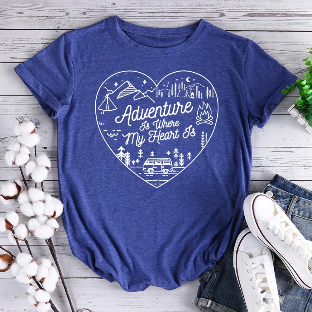 Adventure Is Where My Heart Is Hiking T-shirt