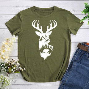 Bear And Elk On The Mountain Hiking T-shirt