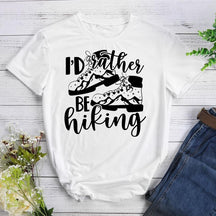 I‘d Rather Be Hiking Round Neck T-shirt