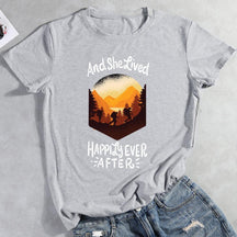 And She Lived Happily Ever After Hiking T-shirt