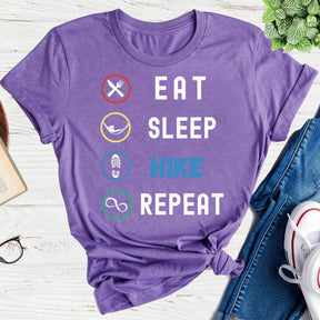 Eat Sleep Hike Repeat Hiking T-shirt