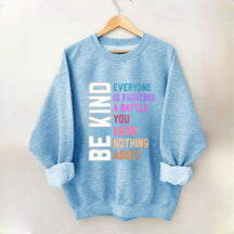 Be Kind Letter Print Sweatshirt